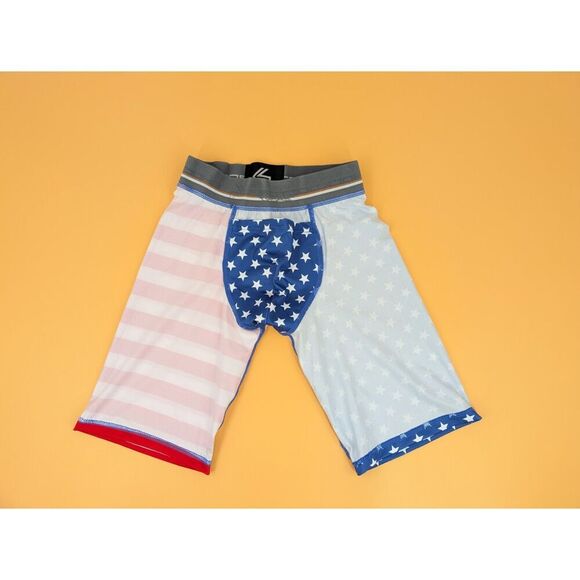 Shock Doctor Sport Compression Short with Cup Adults Small American Flag USA - Picture 11 of 14